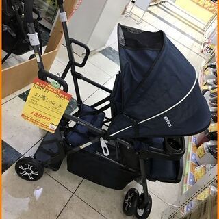 【引取限定】KATOJI 2人乗りベビーカー ネイビー【小倉南区...