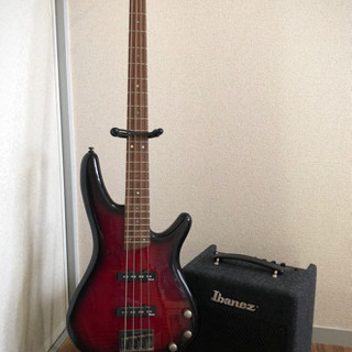エレキベース　ケース・アンプ・スタンド付き　Ibanez 
