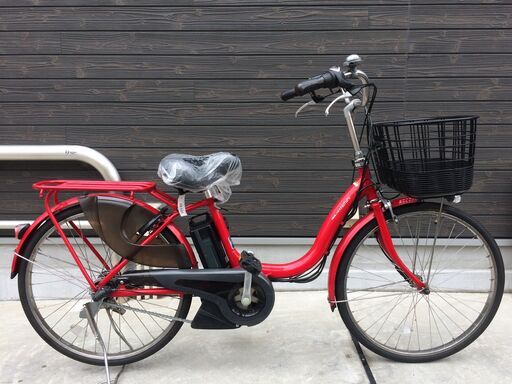 地域限定送料無料 ヤマハ パスウィズ 12,3AH 子供乗せ 24インチ 赤