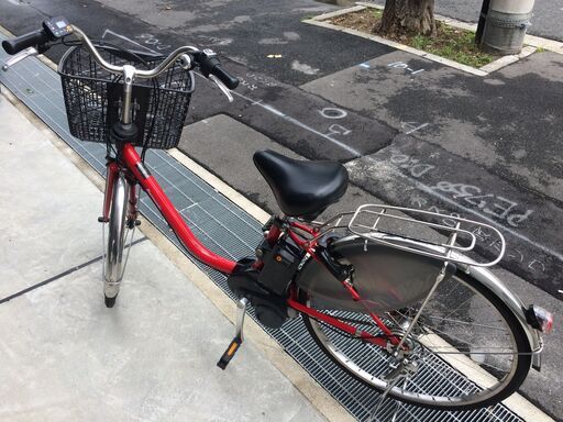 地域限定送料無料　パナソニック　ビビ　DX　新基準　子供乗せ　16AH　赤　アシスタ　ナチュラ　神戸市　電動自転車