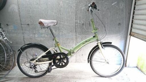 折り畳み自転車中古 NaturalSeason 外装6段変速 サスペンション付き タイヤ20インチ