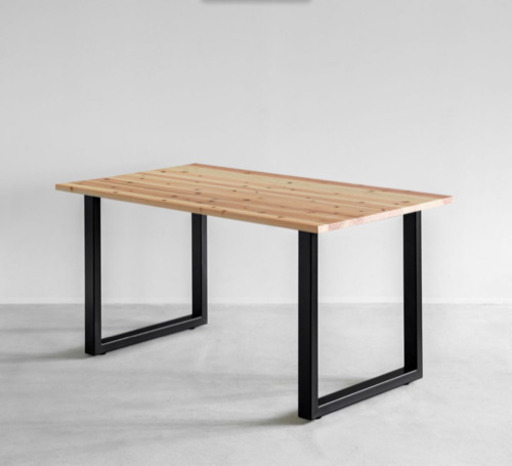 かなでもの　THE TABLE / 杉無垢材 × Black Steel