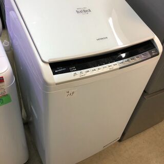 ☆中古激安！　日立　乾燥機付き全自動洗濯機　ビートウォッシュ　5.0㎏　2016年製　BWｰD90WVE3形　【KBE058】￥24,800！！