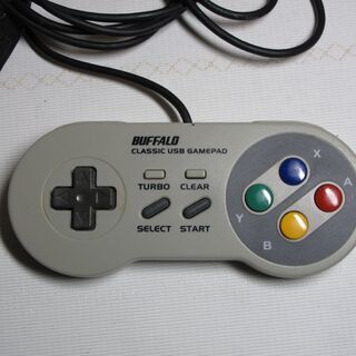 スーパーファミコン風 ゲームパッド iBUFFALO BSGP801GYの画像