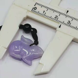 半額セール ミャンマー産 天然本翡翠 ペンダント ネックレス ラベンダー色 兎 卯年 12史 干支 ヒスイA貨 お守り 誕生日プレゼント 縁結び 子孫繁栄 鑑別書付属の画像