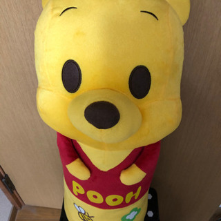 プーさん　円筒形抱き枕ぬいぐるみの画像