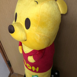 プーさん　円筒形抱き枕ぬいぐるみの画像
