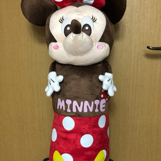 ミニーマウス　円筒形抱き枕ぬいぐるみ