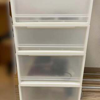 【あげます！】無印収納ボックス×4個（シャツホルダー付き）