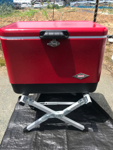 コールマン　クーラーボックス　スチールベルト と　キャプスタ　クーラースタンド