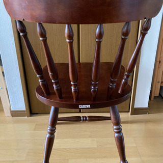 老舗ブランド　柏木工　アンティークチェア　2脚の画像