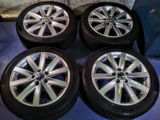 夏 ゴルフ6 純正 17インチ ハイライン【富山 手渡しもOK】VW ゴルフⅥ ワーゲン純正 ゴルフ純正 17インチ アルミ 夏 コンチネンタル 225/45R17