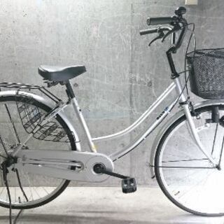 自転車中古 DANO カゴリアキャリア付き 鍵新品 タイヤ26インチ カラーシルバー