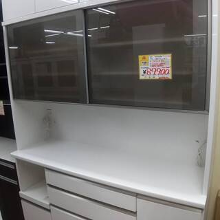 ??お値下げしました?松田家具 160cm ワイド レンジボード 2面 天袋付 ソフトクローザー モイス アーバンスタイル キッチンボード ハイグレードモデル★