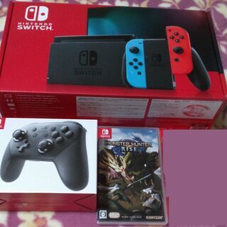 ニンテンドースイッチ本体、モンハンライズ、プロコン