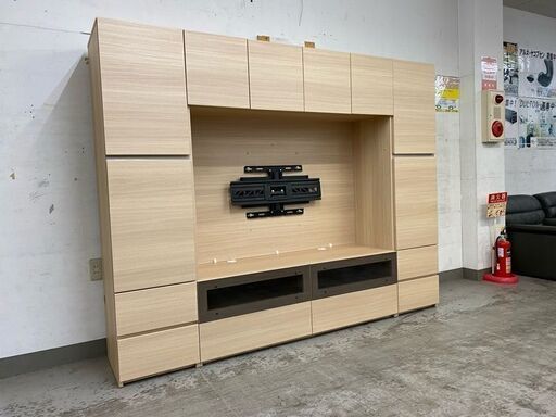 デザインに現れる使いやすさ！【愛品館 江戸川店】パモウナ　壁面収納TVボード　壁面収納　壁面ボード　ID:157-007751-007　配送可＆代引き配送可