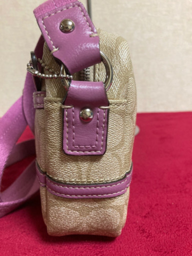 5MKO368  COACH ショルダーバッグ ピンク コンパクトサイズ