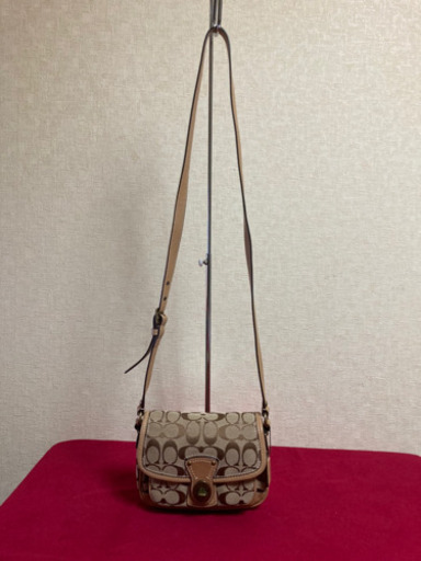 5MKO374  袋付き COACH ブラウン ショルダーバッグ 小さめ