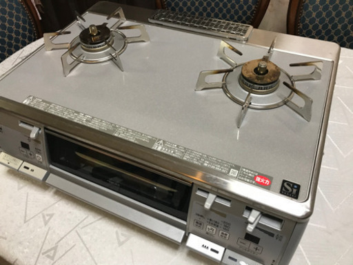 リンナイ　ガスコンロ　ガステーブル　RTE62VCTPGR 都市ガス　右強