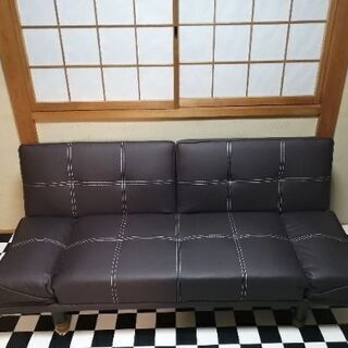 ソファ　ソファベッド　ブラウン　美品