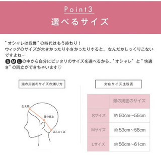ロングウィッグ 前髪あり Mサイズの画像