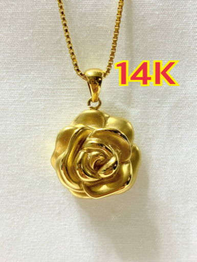 １４Ｋイエローゴールド＊カメリアデザイン＊ペンダントトップ