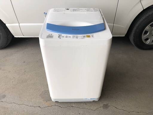 全自動電気洗濯機　洗濯容量5.0kg　程度良　少しキズ有　試運転済