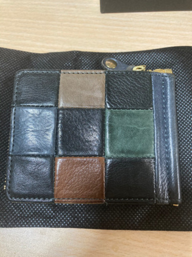 美品ダマスキーナ☆本革マネークリップ　ケース　パッチワーク