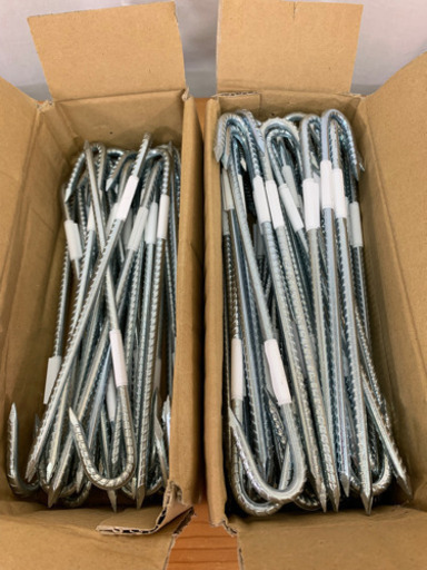 【成約御礼】金具[未使用品]まとめて79本セット/ロープ止め/異形/J型/6×240[未使用品]¥6,600
