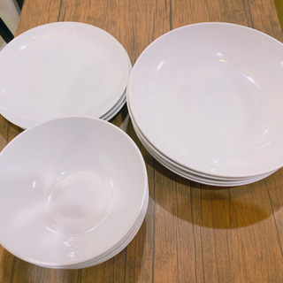 取りに来て頂ける方限定　イケア　白プレート　セット