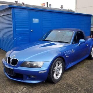 BMW Z3ロードスター2.0 右ハンドル 2000年式 特別仕様車 ブルーメタリック キーレス シートヒーター 黒レザーシートの画像