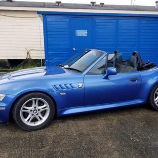 BMW Z3ロードスター2.0 右ハンドル 2000年式 特別仕様車 ブルーメタリック キーレス シートヒーター 黒レザーシートの画像