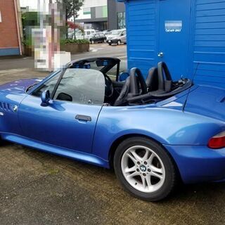 BMW Z3ロードスター2.0 右ハンドル 2000年式 特別仕様車 ブルーメタリック キーレス シートヒーター 黒レザーシートの画像