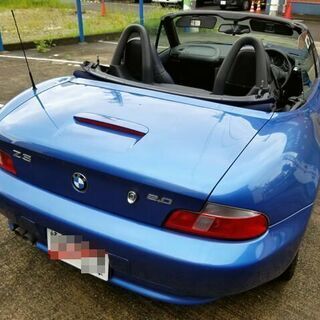 BMW Z3ロードスター2.0 右ハンドル 2000年式 特別仕様車 ブルーメタリック キーレス シートヒーター 黒レザーシートの画像