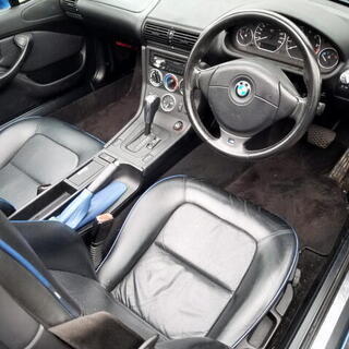 BMW Z3ロードスター2.0 右ハンドル 2000年式 特別仕様車 ブルーメタリック キーレス シートヒーター 黒レザーシートの画像