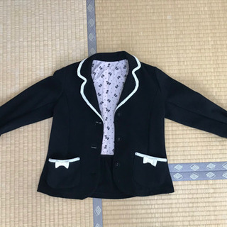 女の子フォーマル ジャケット ワンピース 130cm 結婚式 入学式 卒園式の画像