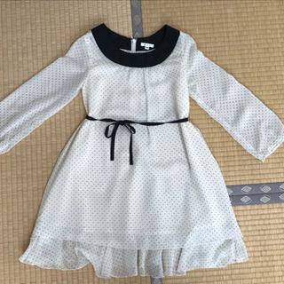 女の子フォーマル ジャケット ワンピース 130cm 結婚式 入学式 卒園式の画像