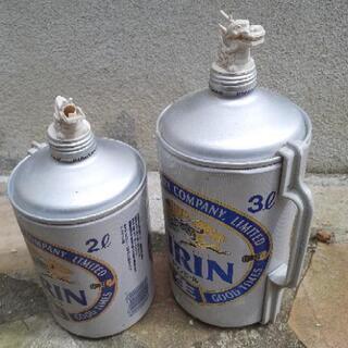 値下げ！レトロ☆KIRIN　生ビール☆アルミ缶2個　現状でお譲りしますの画像