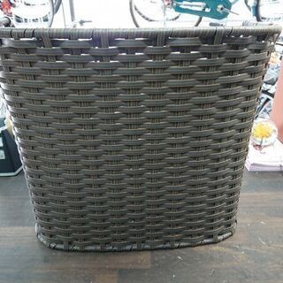 自転車用フロントバスケット　大型　ラタン風デザイン