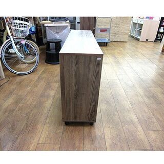 ニトリ Nクリックボックス 幅125×奥30×高68cm カラーボックス 棚 収納家具 5段 ミドルブラウン 茶色 札幌 厚別店の画像