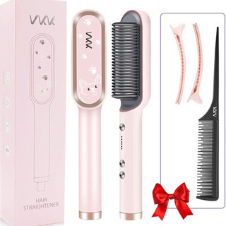 【新品未使用】 [限定版]  ストレートヒートブラシ 電熱ヘアブ...