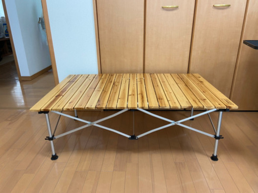【週末まで限定値下げ】12,000→10,000円　キャンプ　ナチュラルウッドロールテーブル110 コールマン