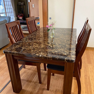 人工大理石、外國製のローテーブル ダイニングテーブル 大理石(人工)