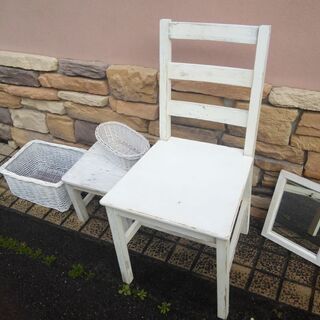 ⭐ワンコイン！！ 白いカントリー家具・雑貨 五点セット⭐