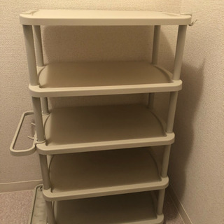 【取引決定しました】シューズラック 5段 アイボリーの画像