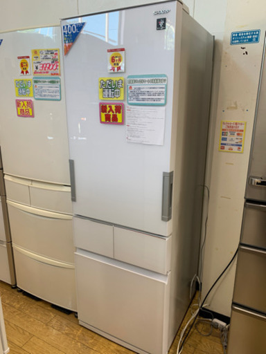 ⭐️6/5 値下げ 美品⭐️2018年製 SHARP 415L冷蔵庫 プラズマクラスター SJ-GT42D-W ガラストップ 日本製 シャープ