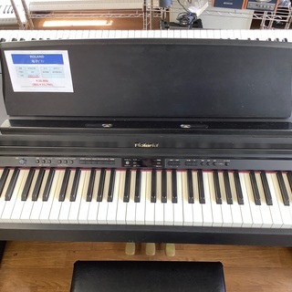 電子ピアノ ROLAND HP205-SB イス付 多数ハガレ有の画像