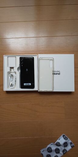 【超美品】楽天ハンド  ブラック 本体  ケース フィルム付