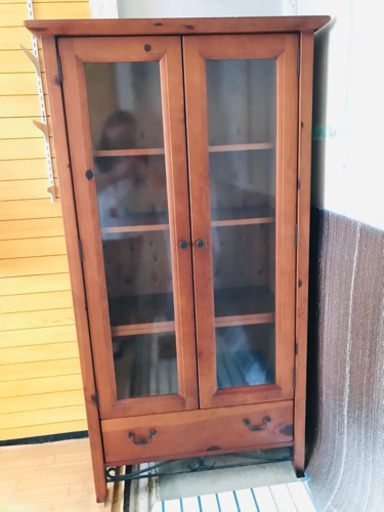 本棚　食器棚　アンティーク　アメリカンカントリー家具