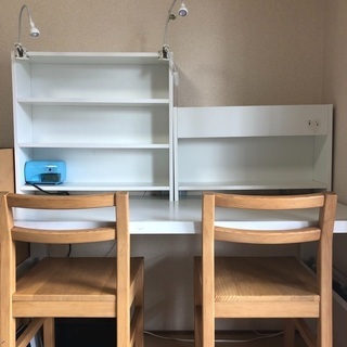 IKEA 学習机　デスク　ツインデスク　無印良品　椅子2脚
